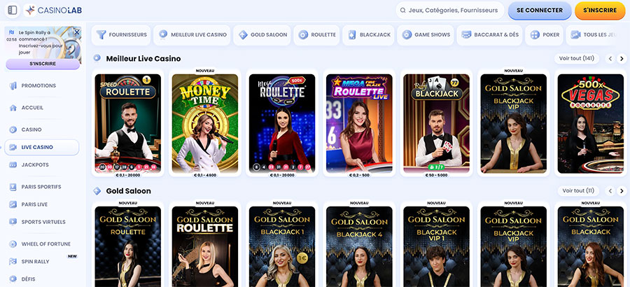 Le live Casino casinolab live casino